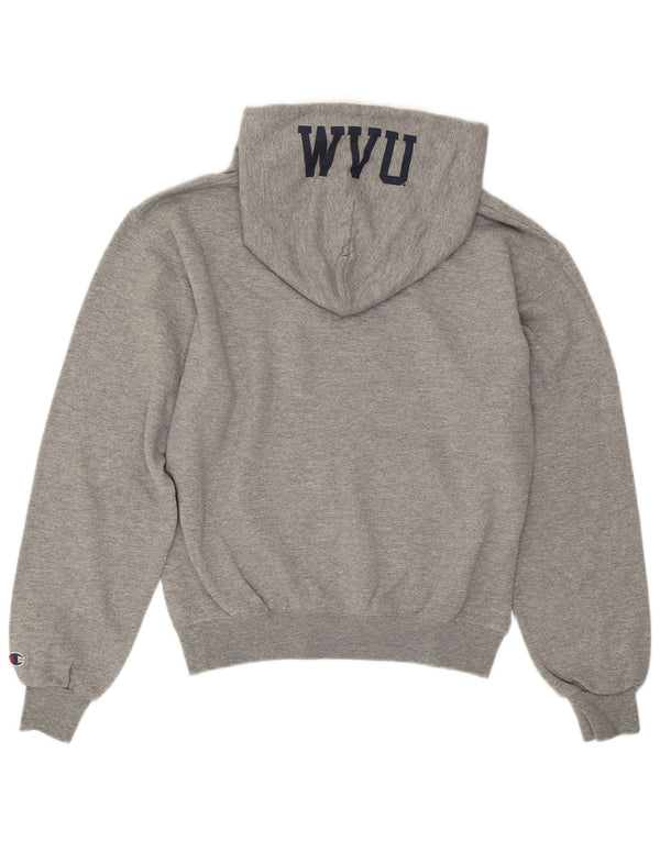 CHAMPION Womens West Virginia  Oversized Hoodie Jumper UK 10 Small Grey