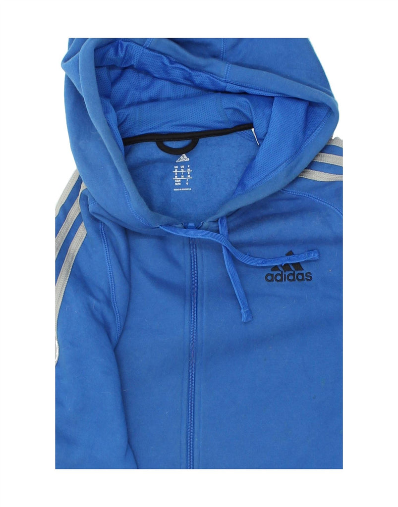 ADIDAS Mens Zip Hoodie Sweater Medium Blue Cotton | Vintage Adidas | Thrift | Second-Hand Adidas | Used Clothing | Messina Hembry 