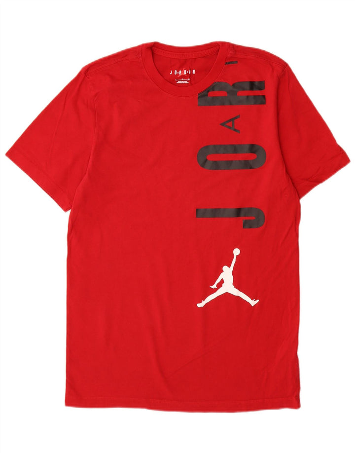Jordan Mens Graphic T-Shirt Top Small Red Cotton