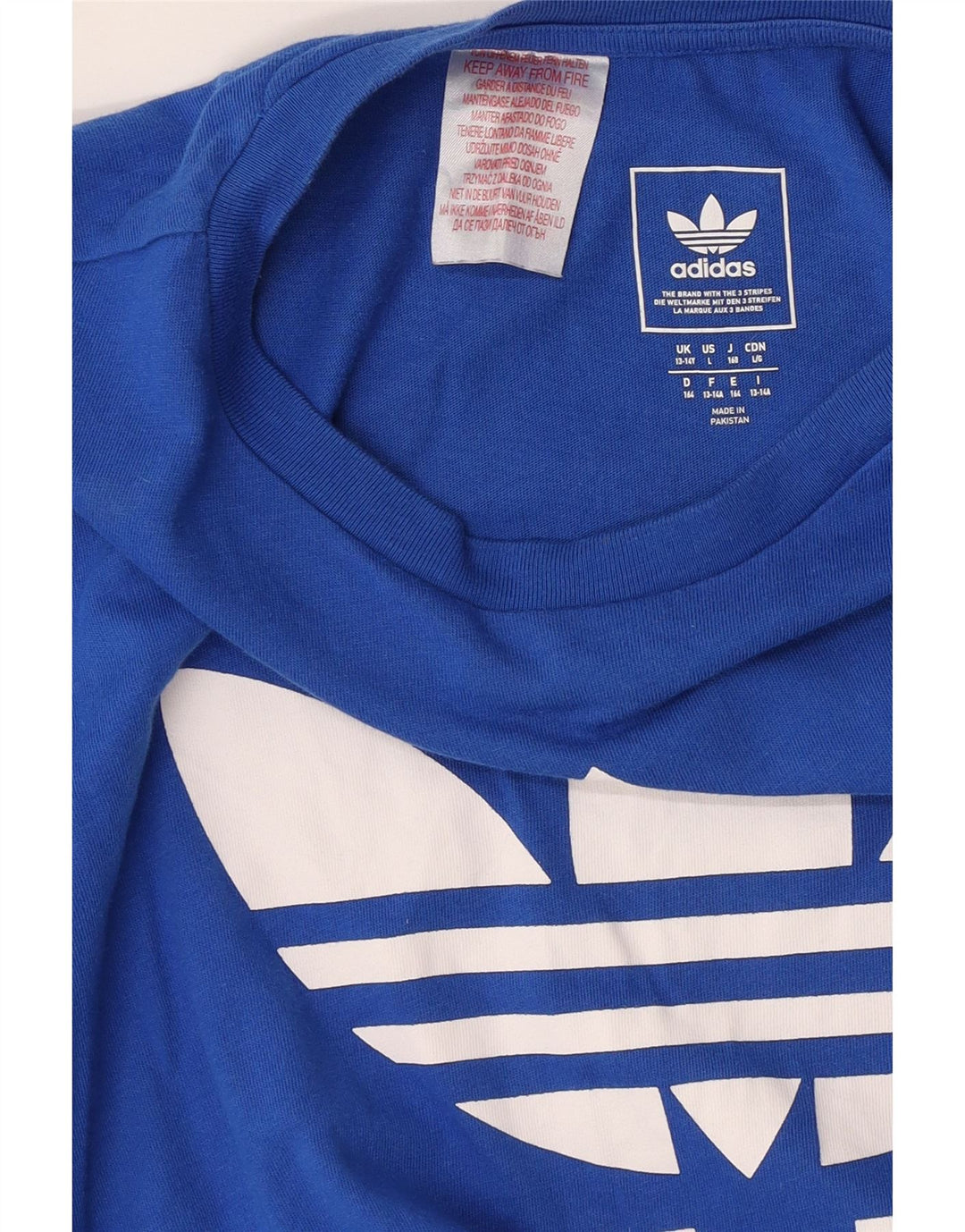 ADIDAS Girls Graphic T-Shirt Top 13-14 Years Blue