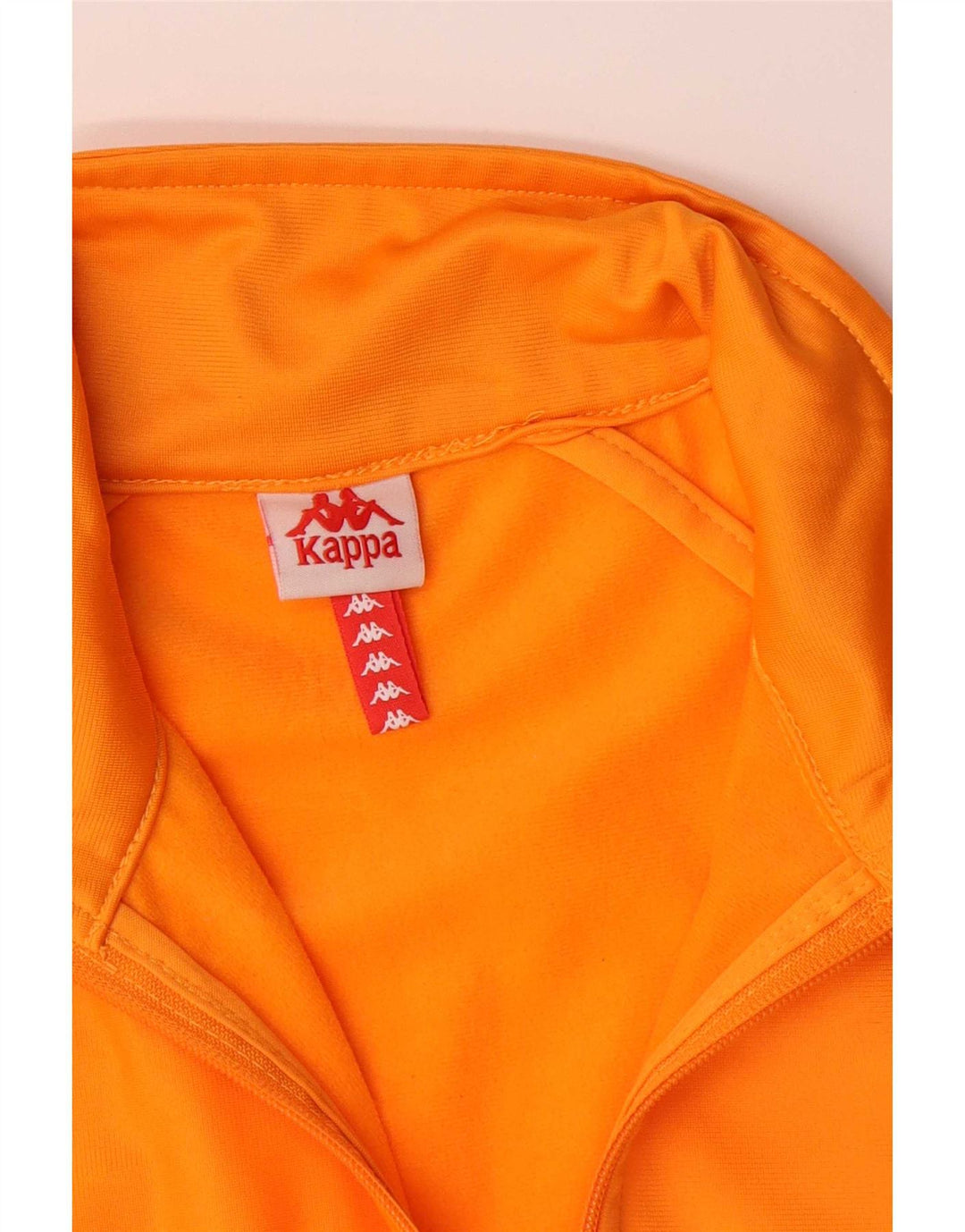 Kappa Womens Graphic Tracksuit Top Jacket UK 10 Small Orange Colourblock