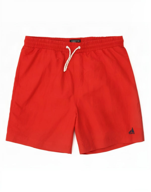 M&Co Mens Swimming Shorts Medium Red Polyester