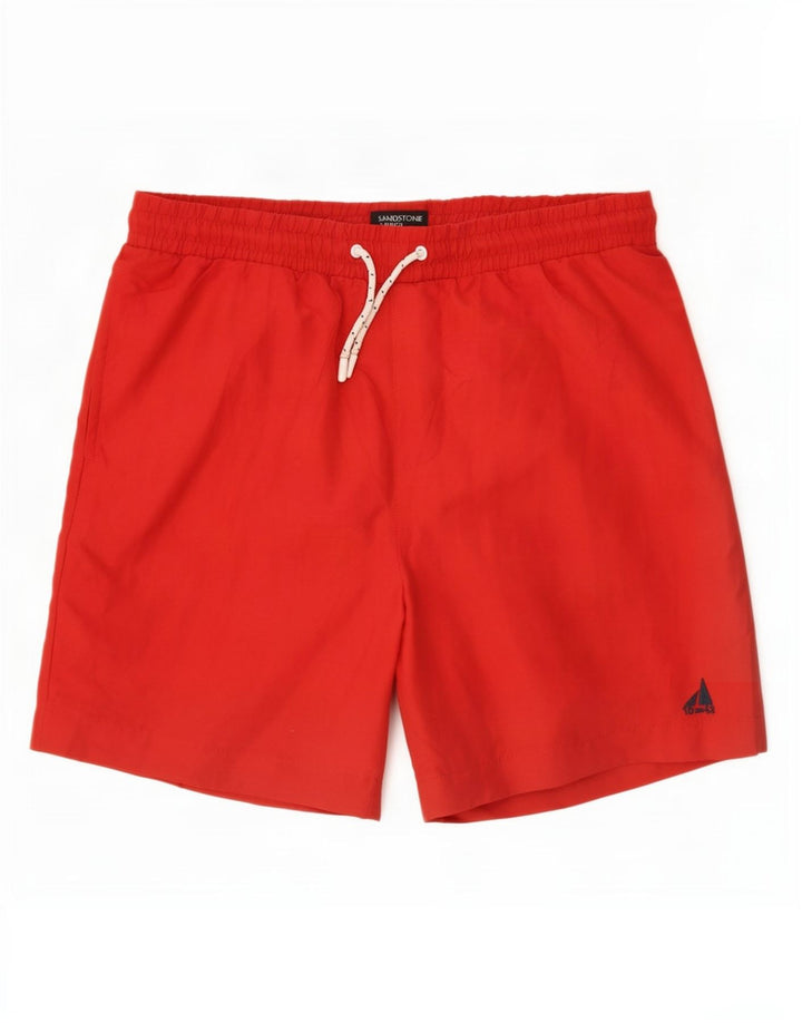 M&Co Mens Swimming Shorts Medium Red Polyester