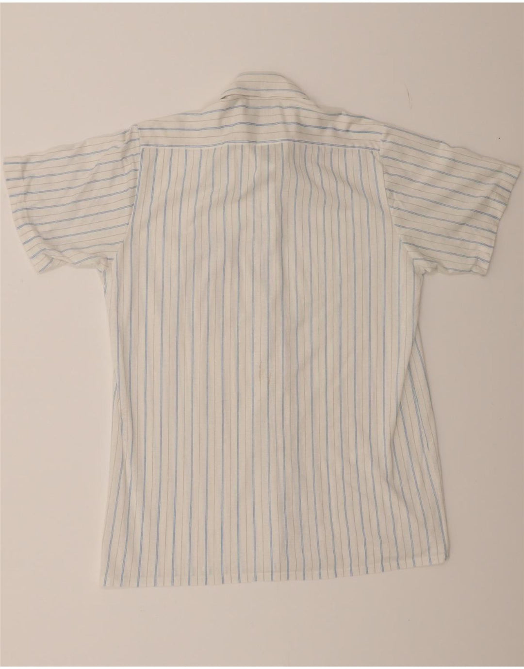 JOCKEY Mens Short Sleeve Shirt IT 52 Large Blue Striped Vintage Jockey and Second-Hand Jockey from Messina Hembry 
