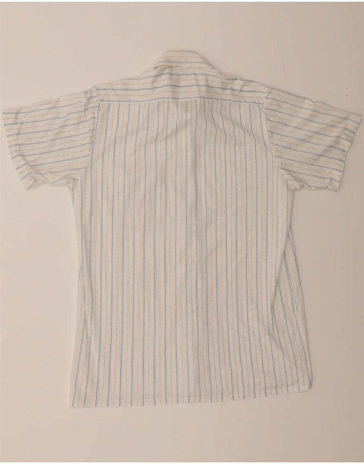 JOCKEY Mens Short Sleeve Shirt IT 52 Large Blue Striped Vintage Jockey and Second-Hand Jockey from Messina Hembry 
