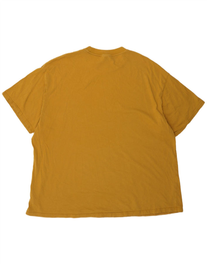 Puma Mens Oversized Graphic T-Shirt Top XL Yellow Cotton