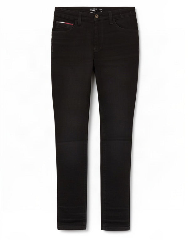 Tommy Hilfiger Womens Santana High Rise Skinny Jeans W30 L32 Black Cotton