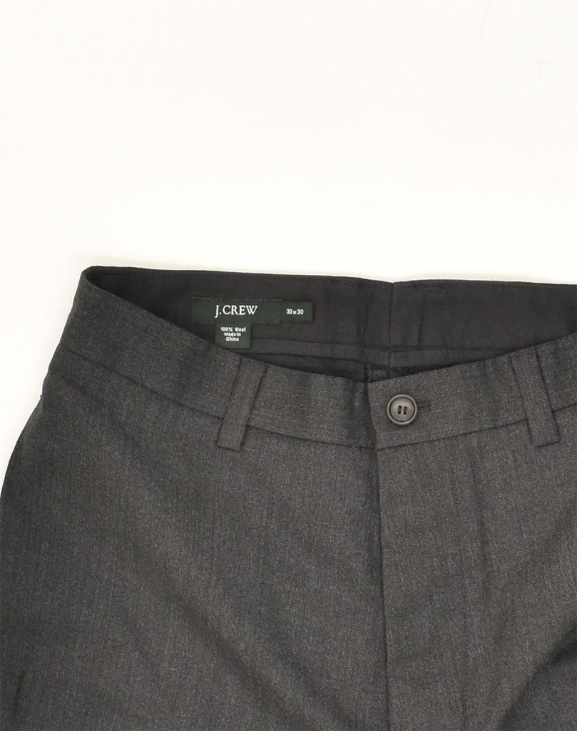 J. CREW Mens Straight Suit Trousers W30 L27 Grey Wool | Vintage J. Crew | Thrift | Second-Hand J. Crew | Used Clothing | Messina Hembry 