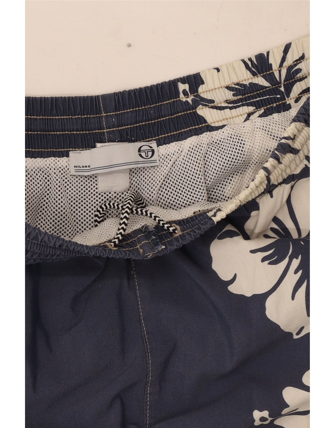 Sergio Tacchini Mens Swimming Shorts Medium Navy Blue Floral