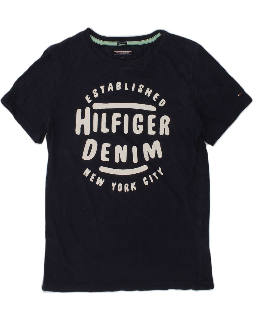 TOMMY HILFIGER Boys New York Graphic T-Shirt Top 14-15 Years Navy Blue | Vintage Tommy Hilfiger | Thrift | Second-Hand Tommy Hilfiger | Used Clothing | Messina Hembry 