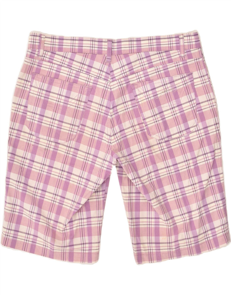 JECKERSON Womens Chino Shorts W29 Medium Pink Check Cotton | Vintage Jeckerson | Thrift | Second-Hand Jeckerson | Used Clothing | Messina Hembry 