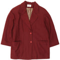 Vintage Womens Oversized 3/4 Sleeve Blazer Jacket IT 49 XL Burgundy