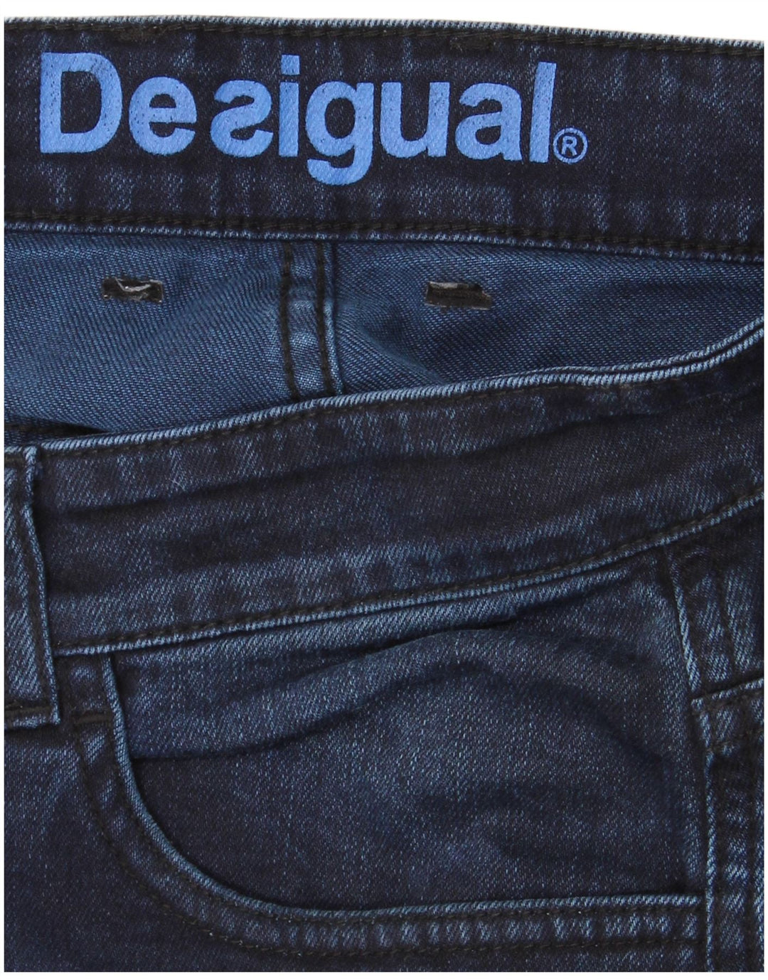 DESIGUAL Mens Slim Jeans W34 L34  Navy Blue