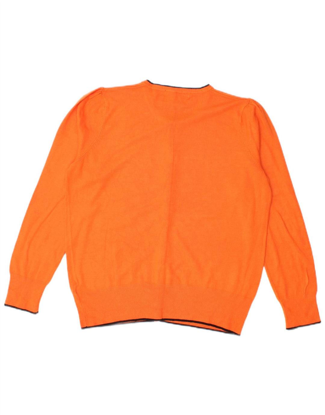Marks & Spencer Womens Cardigan Sweater UK 14 Large Orange Viscose