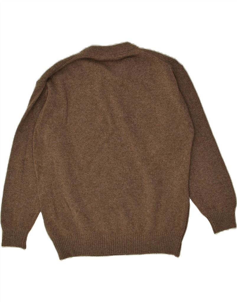 MURPHY & NYE Mens Crew Neck Jumper Sweater Medium Brown Wool | Vintage Murphy & Nye | Thrift | Second-Hand Murphy & Nye | Used Clothing | Messina Hembry 