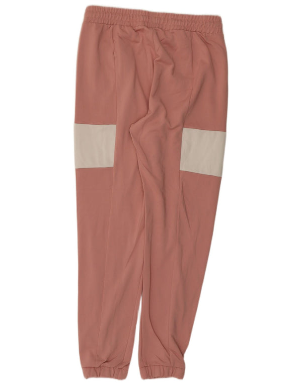 Puma Womens Tracksuit Trousers Joggers UK 14 Medium Pink Colourblock
