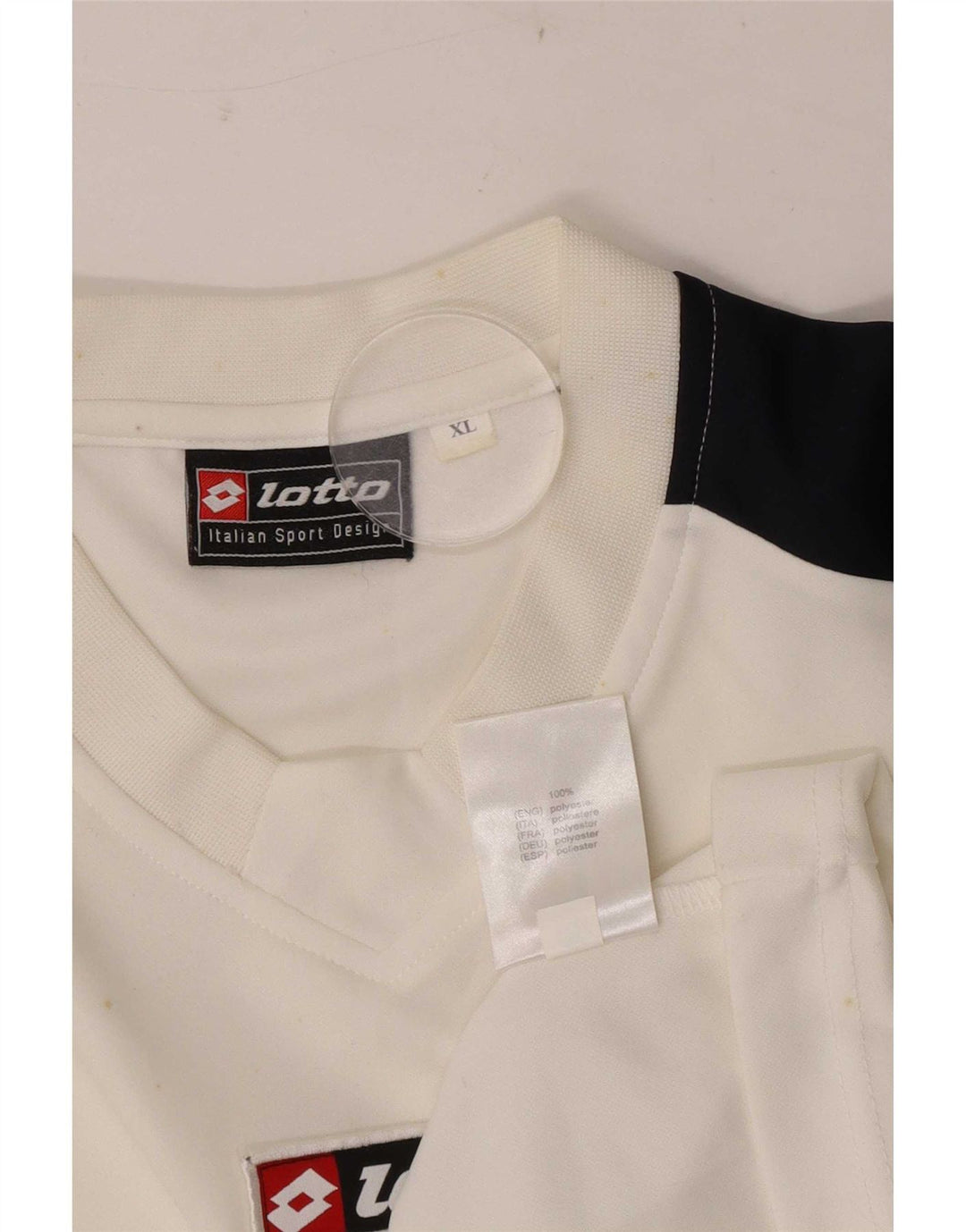 Lotto Mens Graphic T-Shirt Top XL White Colourblock Polyester