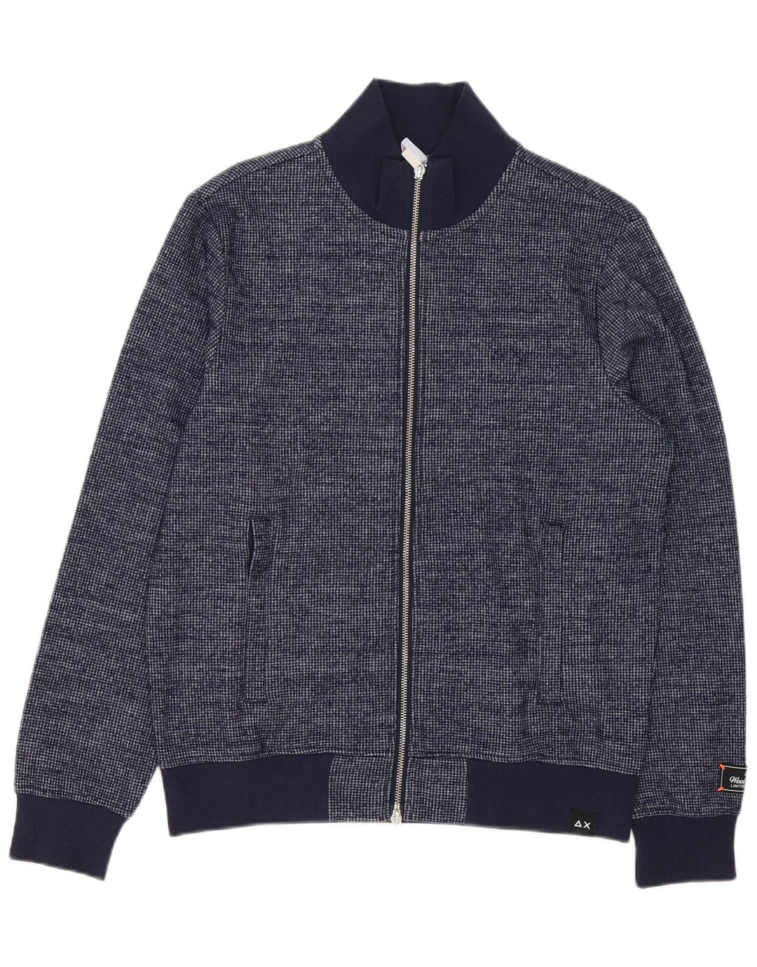 Sun68 Mens Cardigan Sweater Medium Navy Blue Polyester