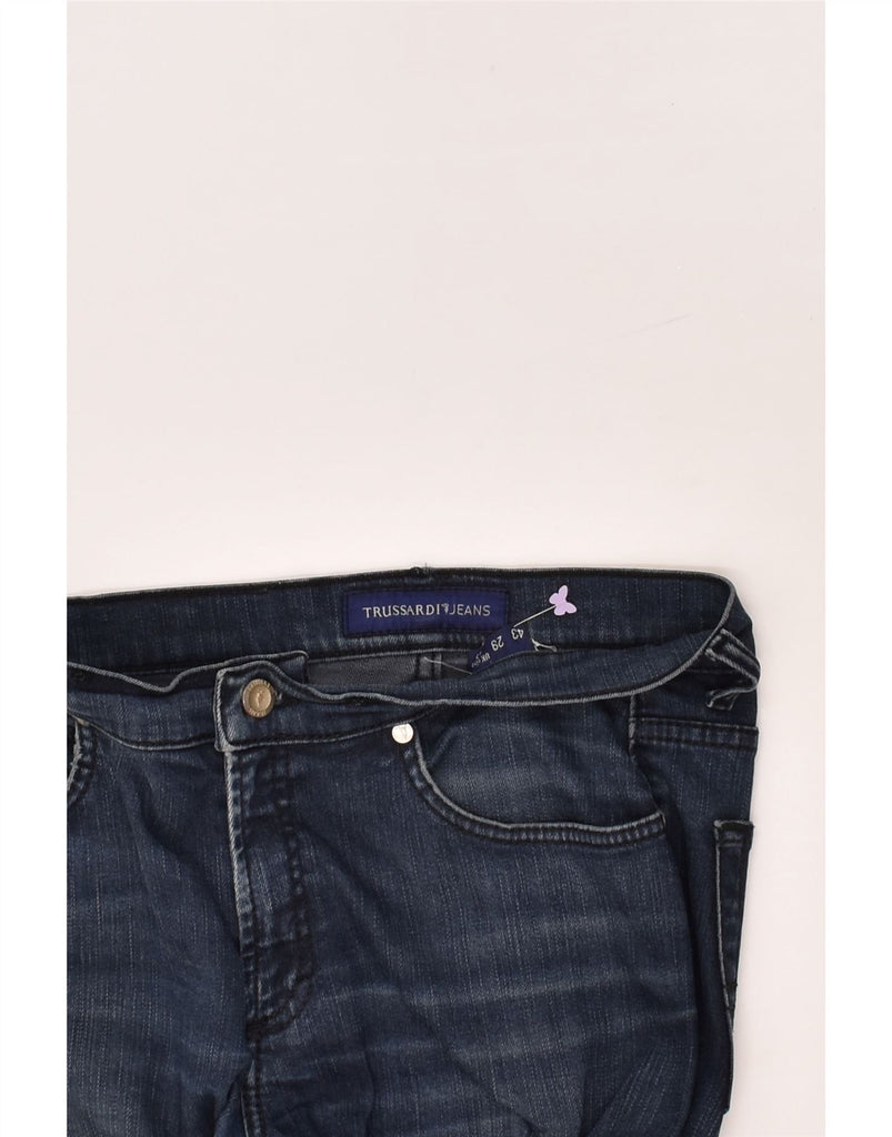 TRUSSARDI Womens Straight Jeans W29 L31 Navy Blue | Vintage Trussardi | Thrift | Second-Hand Trussardi | Used Clothing | Messina Hembry 