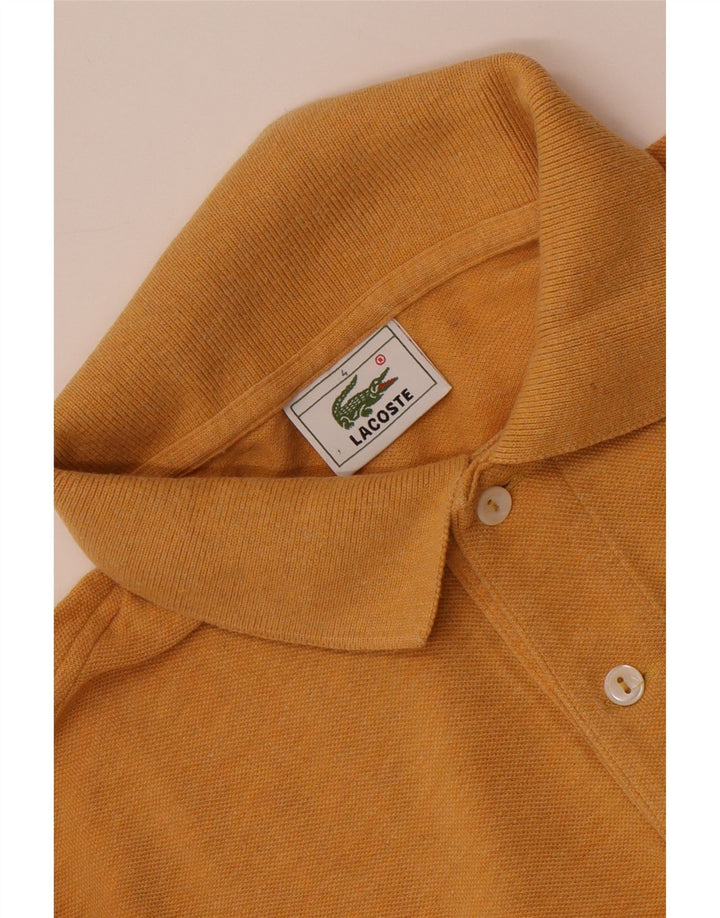 LACOSTE Mens Long Sleeve Polo Shirt Size 4 Medium Orange