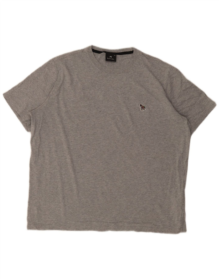 PAUL SMITH Mens T-Shirt Top 2XL Grey Cotton