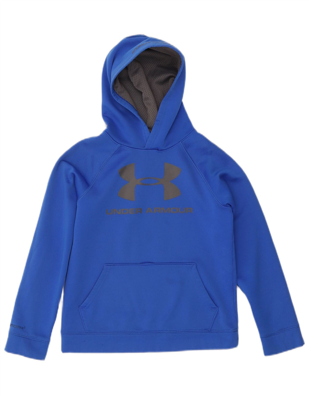 Under Armour Boys Graphic Hoodie Jumper 9-10 Years Medium Blue