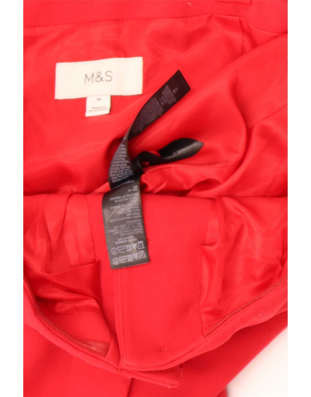 Marks & Spencer Womens Corset Top UK 14 Medium Red Polyester