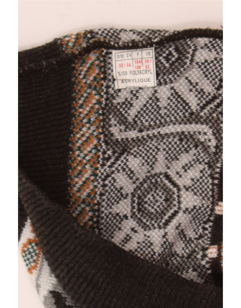 VINTAGE Mens Zip Neck Jumper Sweater IT 50/52 Large Multicoloured Vintage Vintage and Second-Hand Vintage from Messina Hembry 