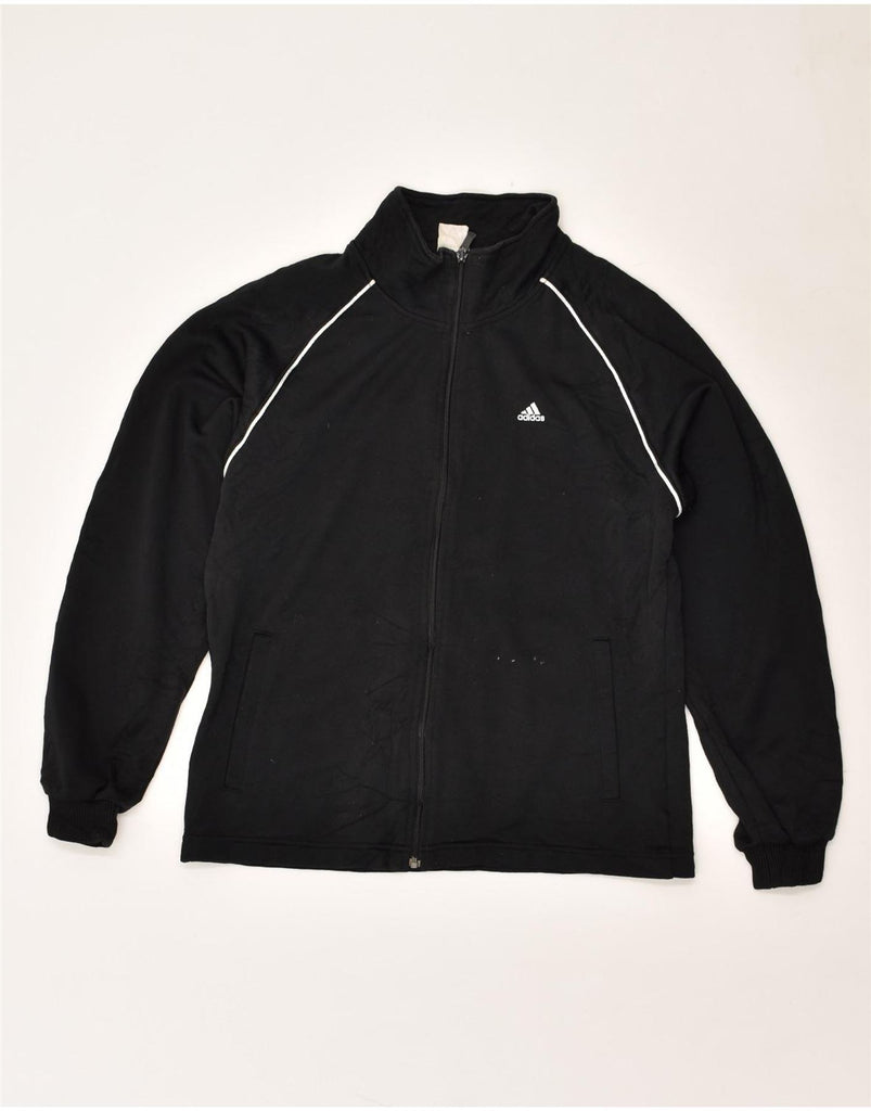 ADIDAS Womens Tracksuit Top Jacket UK 10 Small Black | Vintage Adidas | Thrift | Second-Hand Adidas | Used Clothing | Messina Hembry 