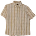 Wrangler Mens Short Sleeve Shirt XL White Check Cotton