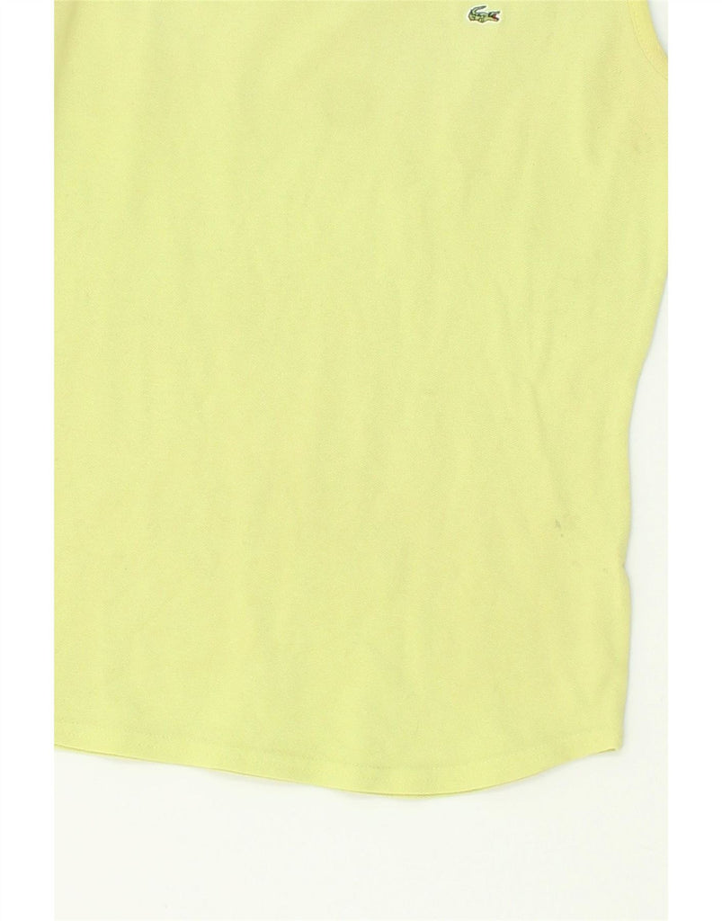 LACOSTE Womens Vest Top Size 40 Medium Yellow Cotton Vintage Lacoste and Second-Hand Lacoste from Messina Hembry 