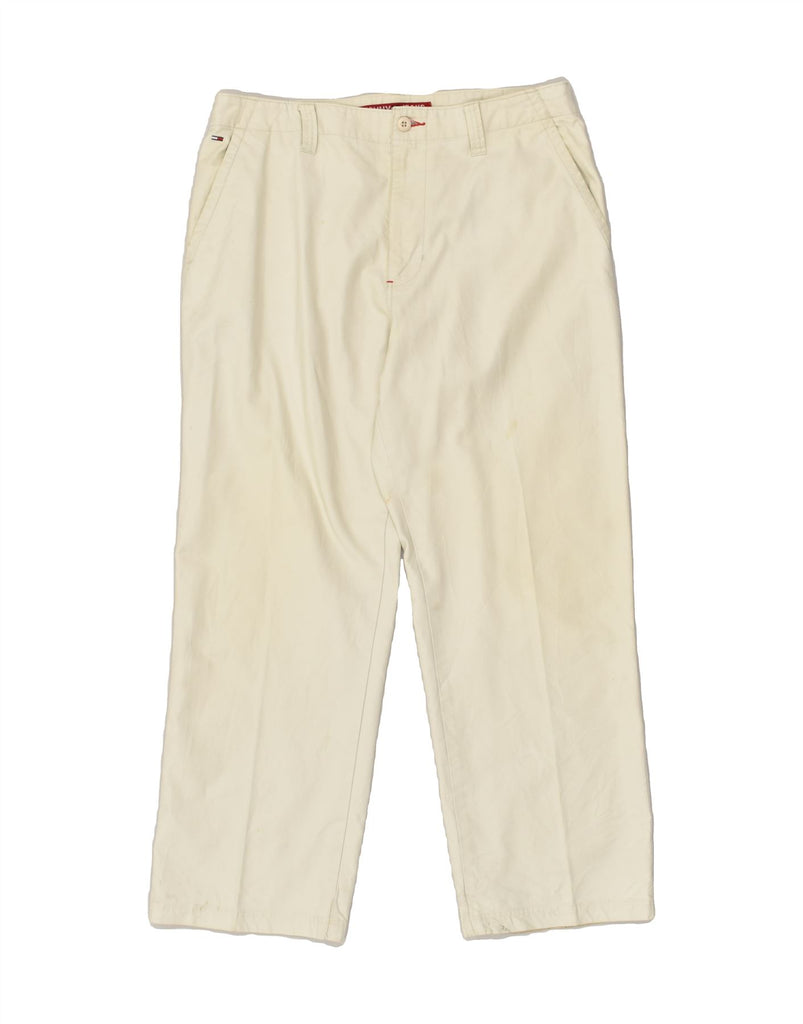 TOMMY HILFIGER Mens Straight Chino Trousers W36 L32  Beige Cotton | Vintage Tommy Hilfiger | Thrift | Second-Hand Tommy Hilfiger | Used Clothing | Messina Hembry 