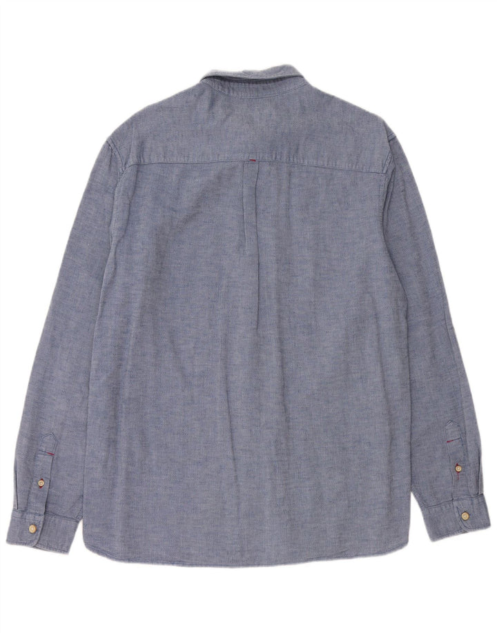 WHITE STUFF Mens Classic Fit Shirt Medium Blue Cotton