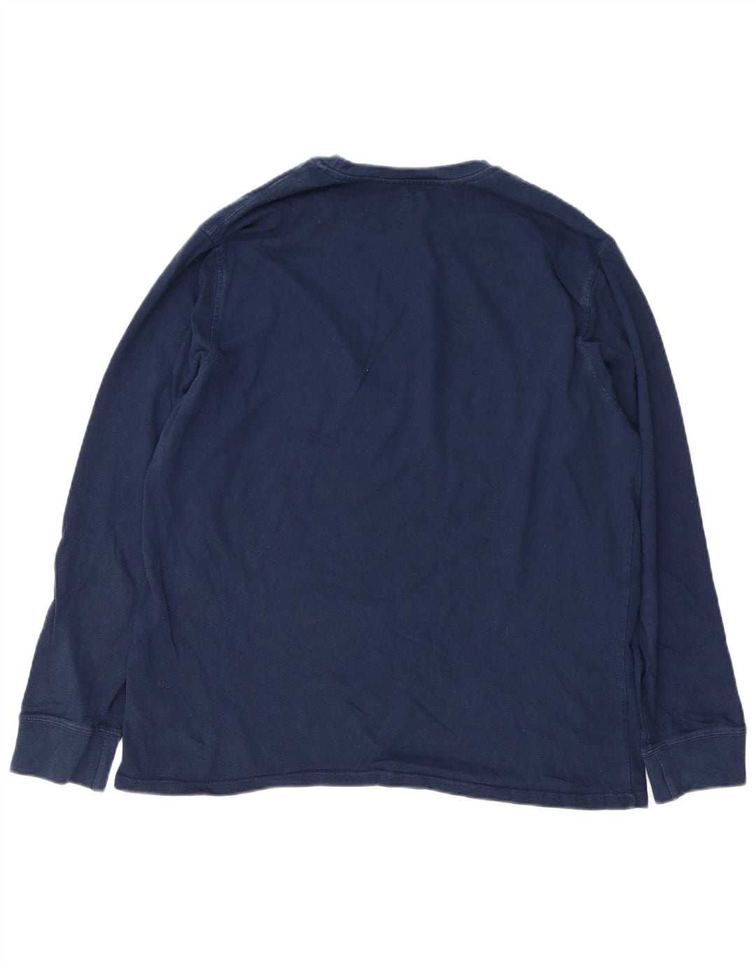 Champion Mens Top Long Sleeve XL Navy Blue Cotton