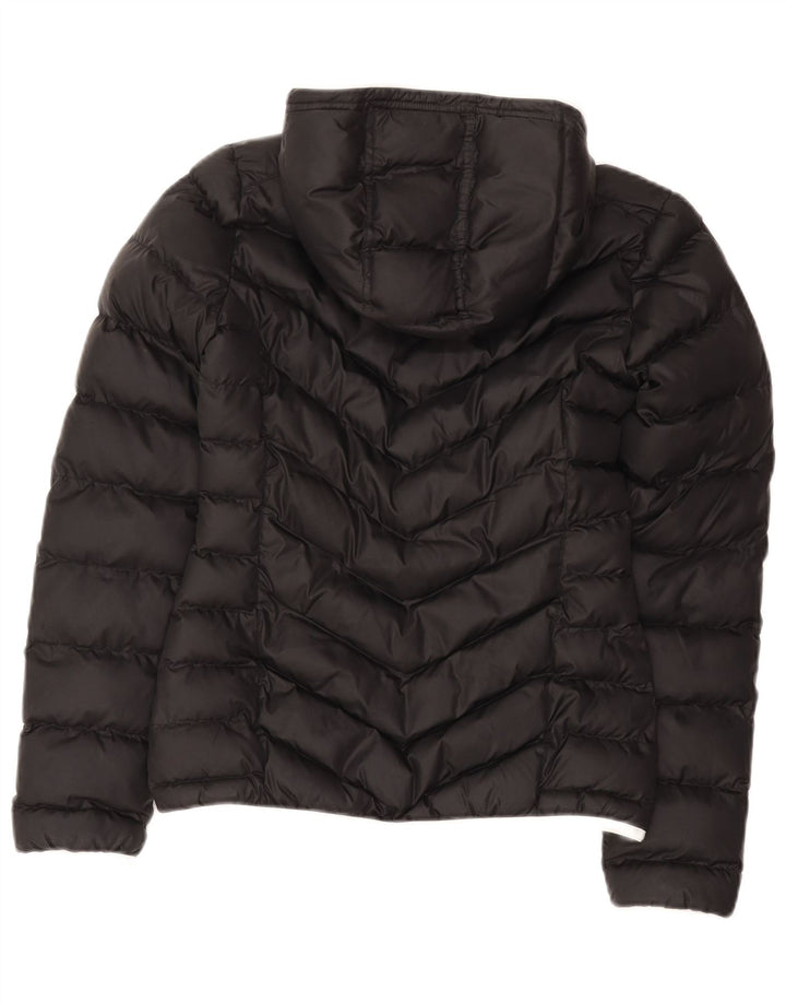 Adidas Womens Hooded Padded Jacket UK 6 XS Black Polyester