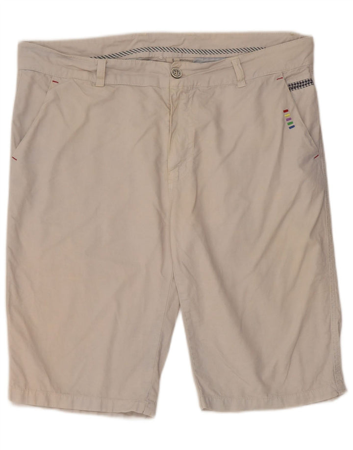 Vintage Mens Chino Shorts W36 Large Grey Cotton