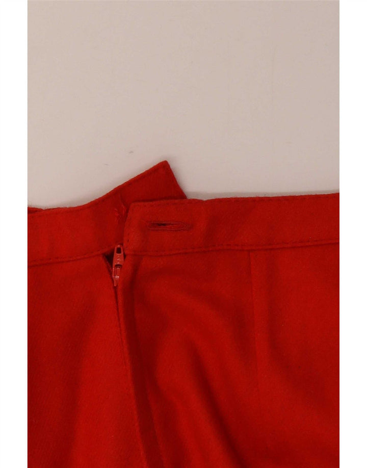 Vintage Womens A-Line Skirt IT 42 Medium W26 Red Wool