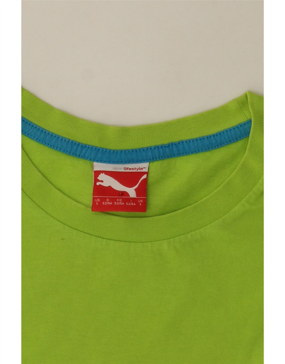 PUMA Mens T-Shirt Top Large Green Cotton Vintage Puma and Second-Hand Puma from Messina Hembry 