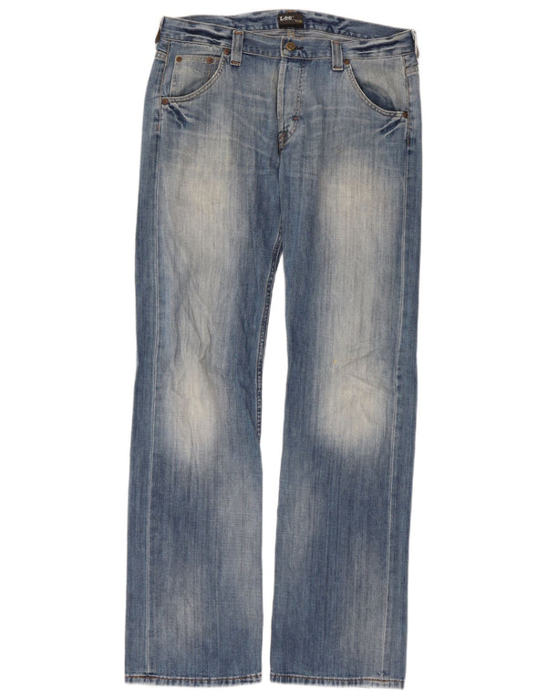 Lee Mens Flint Bootcut Jeans W34 L34 Blue Cotton