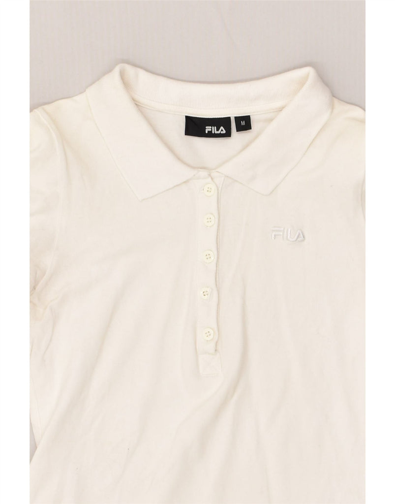 FILA Girls 3/4 Sleeve Polo Shirt 7-8 Years Medium White | Vintage Fila | Thrift | Second-Hand Fila | Used Clothing | Messina Hembry 