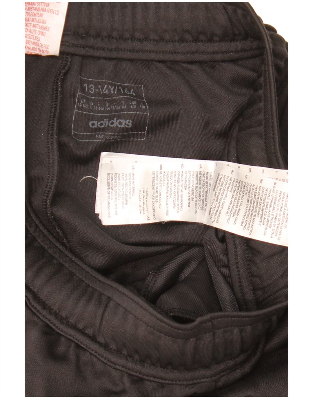 Adidas Boys Tracksuit Trousers 13-14 Years  Black Polyester