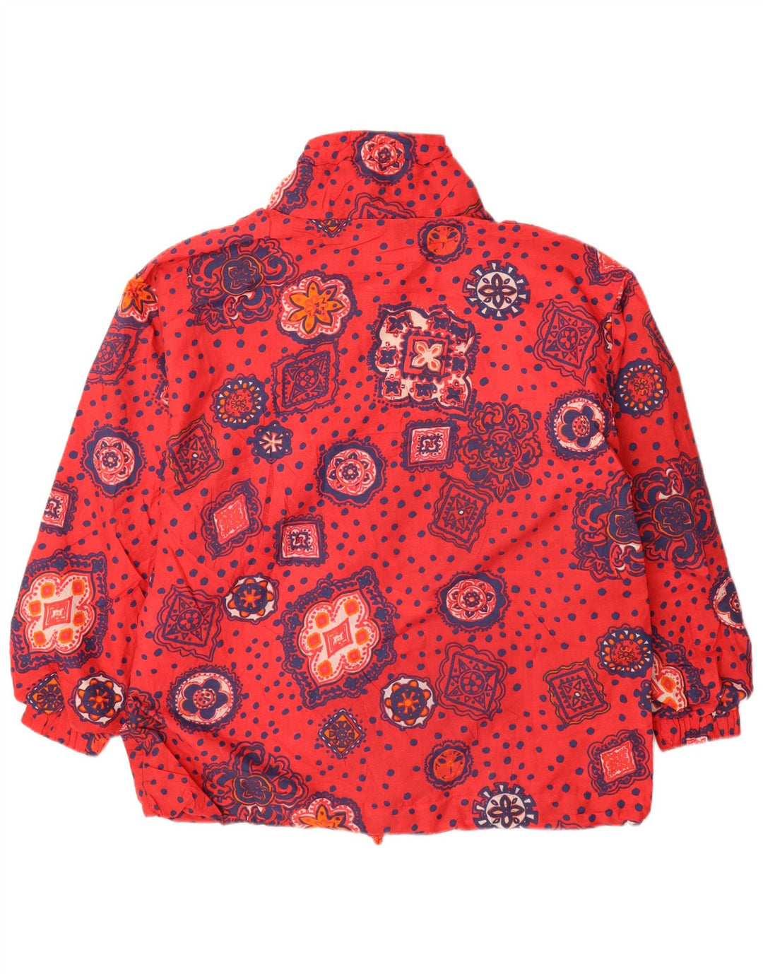 Etirel Womens Oversized Anorak Jacket UK 14 Medium Red Floral Polyester