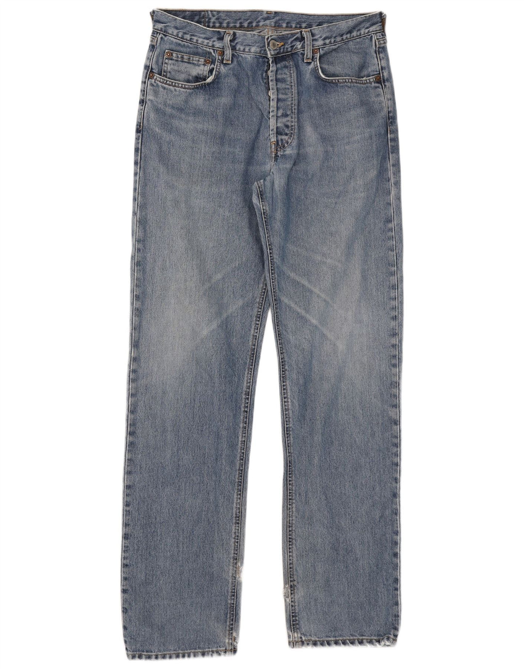 Rifle Mens Straight Jeans W34 L34 Blue Cotton