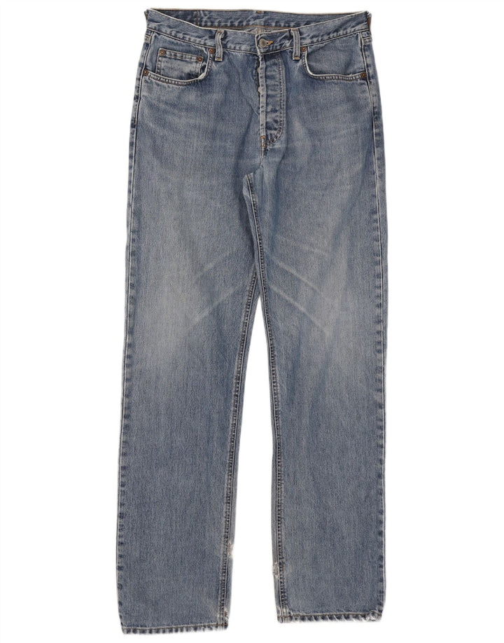 Rifle Mens Straight Jeans W34 L34 Blue Cotton