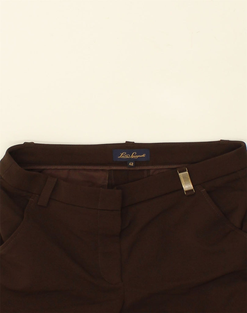 LUISA SPAGNOLI Womens Slim Chino Trousers IT 42 Medium W29 L30  Brown | Vintage Luisa Spagnoli | Thrift | Second-Hand Luisa Spagnoli | Used Clothing | Messina Hembry 