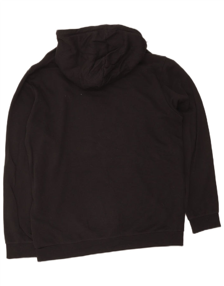 Adidas Mens Hoodie Jumper Large Black Cotton