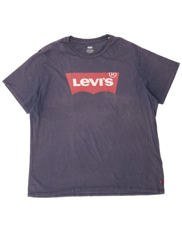 Levi's Mens Graphic T-Shirt Top 3XL Navy Blue Cotton