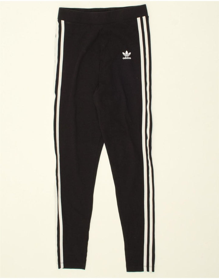 ADIDAS Womens Leggings UK 8 Small Black Vintage Adidas and Second-Hand Adidas from Messina Hembry 