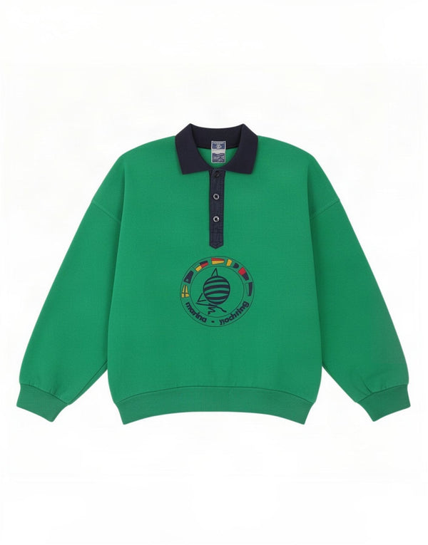 Marina Yachting Womens Graphic Sweatshirt Jumper UK 14 Medium Green