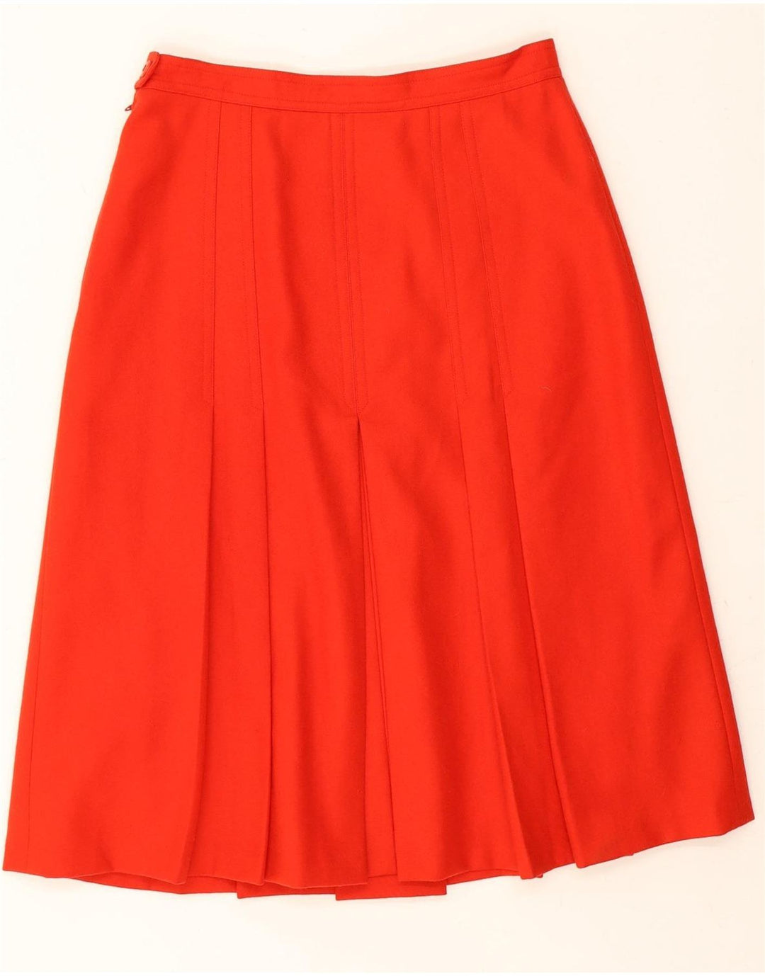 MIRELLA Womens Pleated A-Line Skirt W28 Medium Red Wool Vintage Mirella and Second-Hand Mirella from Messina Hembry 